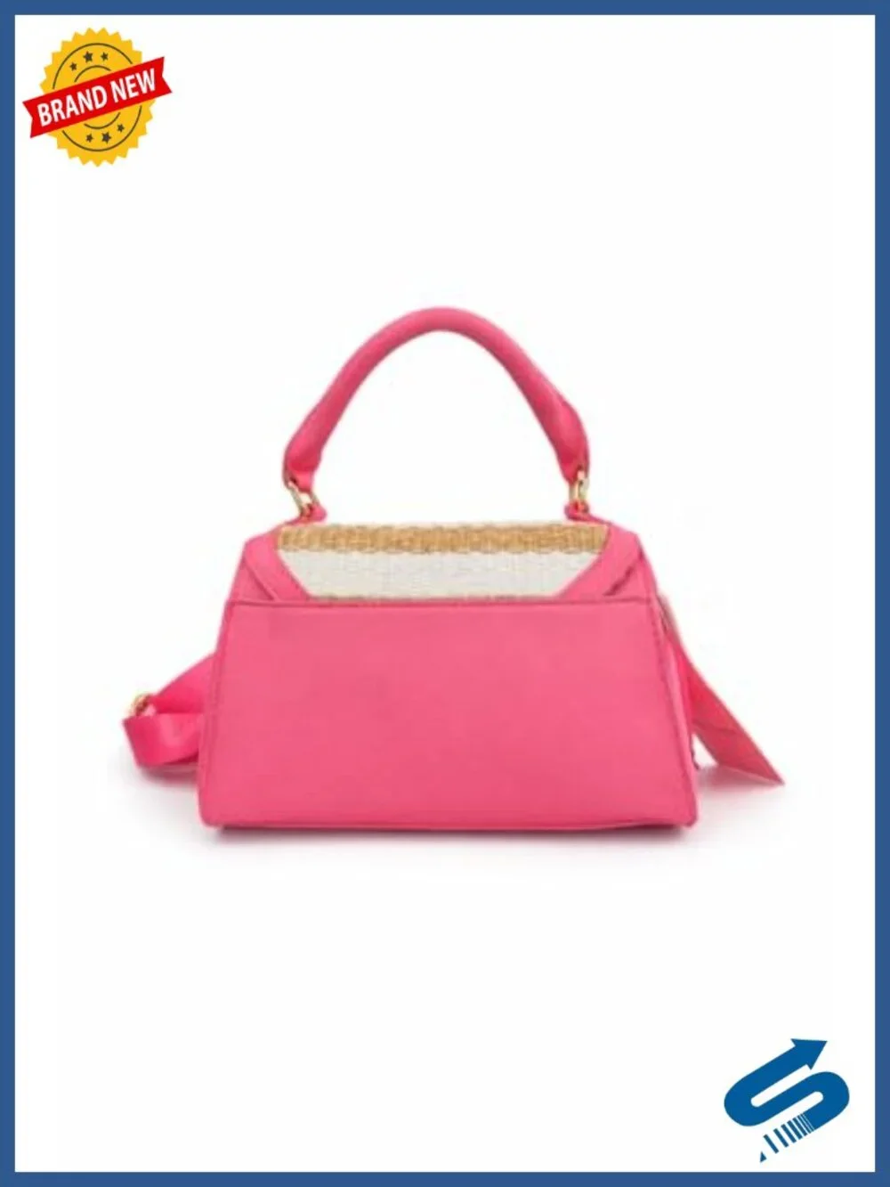 Juicy Couture Gelato Mini Crossbody Bag Convertible Top Handle Straw Stripe
